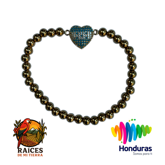 PULSERA NOSTALGICA CON LOGO DE CORAZON